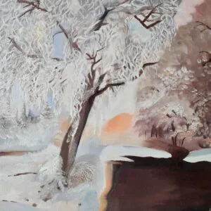 Kunst kaufen Berlin, Landschaft, Winter Szene, Ölgemälde, Realistisch originale