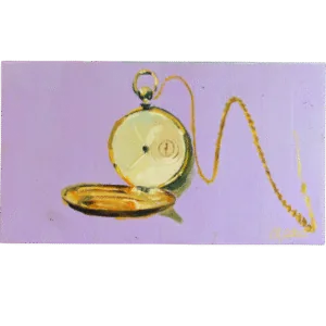 Time on Hand - Original Oil Painting on Wood 37 cm x 21 cm