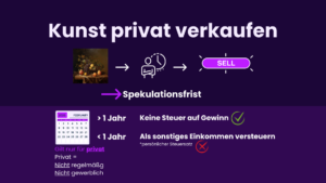 Kunst privat verkaufen Steuern steuerfrei