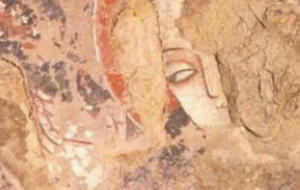 buddhistische Öl-Malereien aus der Zeit um 650 n. Chr.