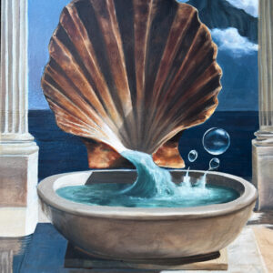 Buy oil paintings online - The Oracle - Oil on Canvas 50 x 70 - seashell fountain art print