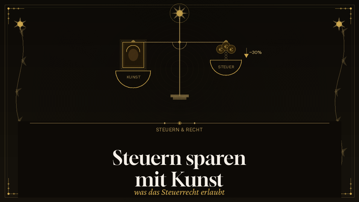Steuern sparen mit Kunst